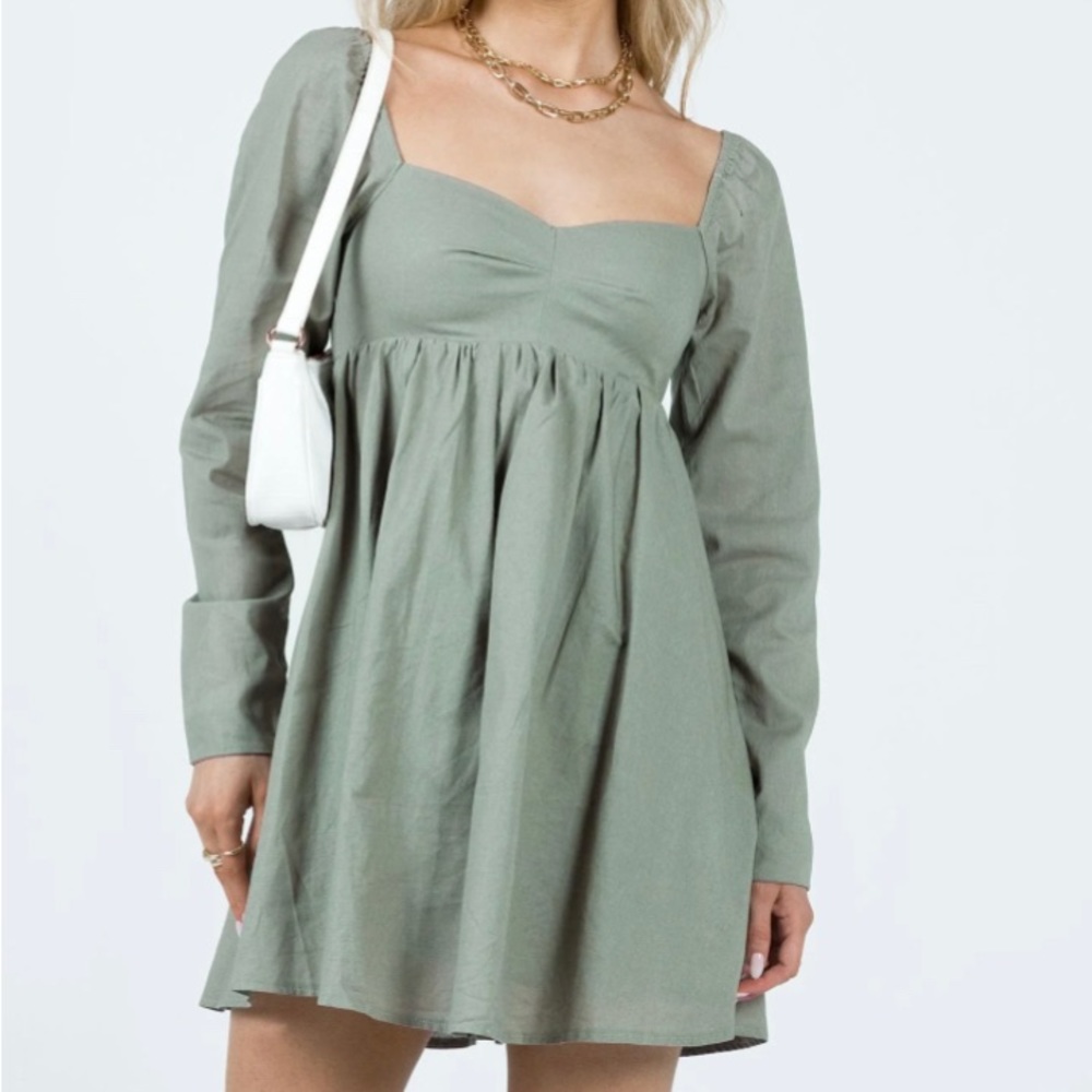 princess polly vikki mini dress sage